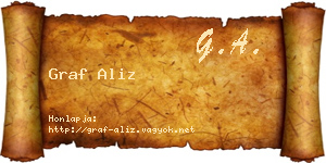 Graf Aliz névjegykártya